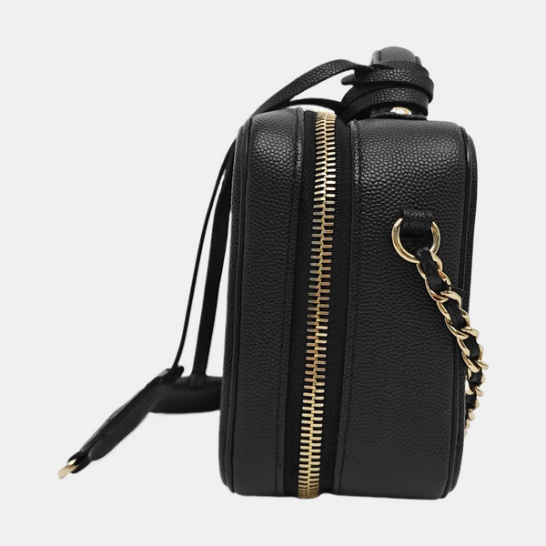 FILIGREE Small Quilted Grained Calfskin Black