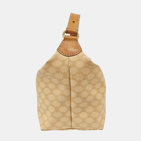 Coated Canvas Top Handle Bag Brown