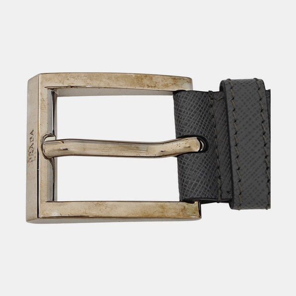 Leather Belt Gray