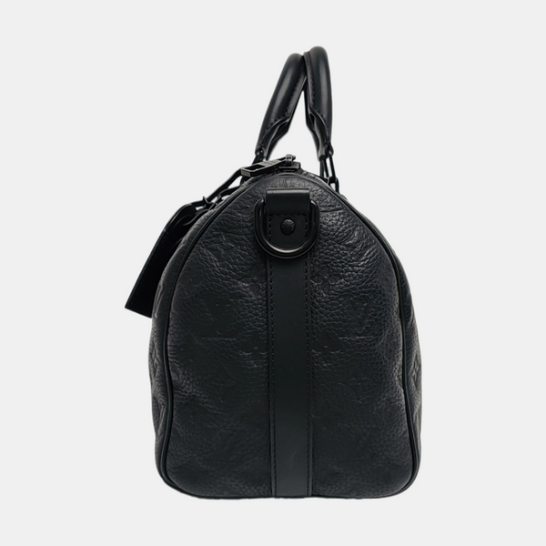 KEEPALL 35 Monogram Calfskin Black
