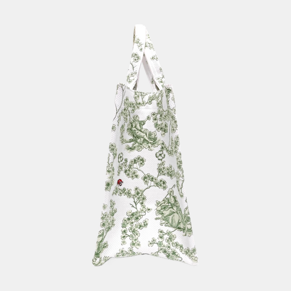Book Tote Medium Fabric Green