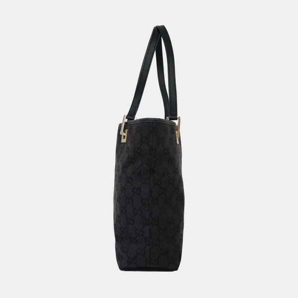 Monogram Canvas Tote Bag Black