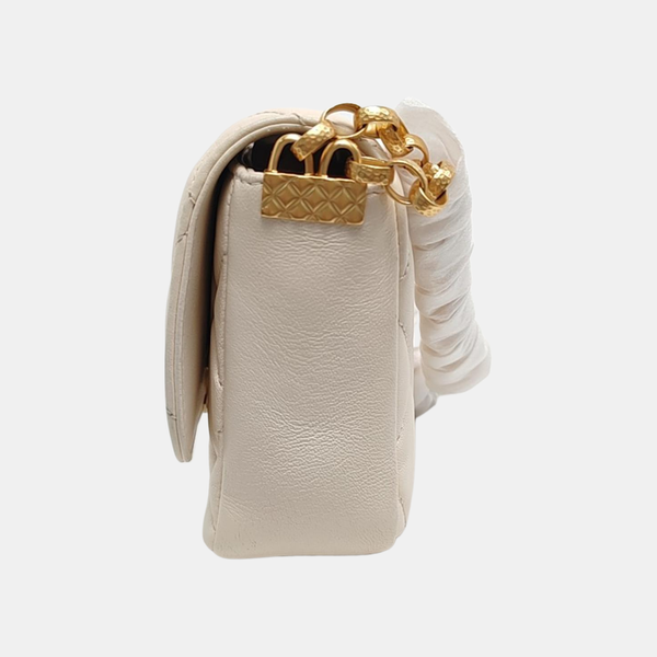 Quilted Lambskin Small Beige