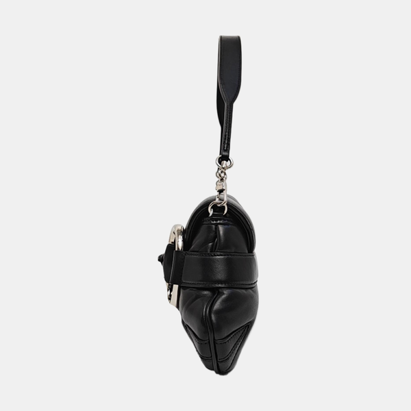 Horsebit Chain Medium Quilted Lambskin Black