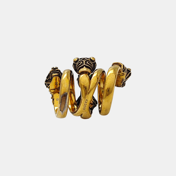 Le Marché Des Merveilles Crystal Gold Ring EU 53
