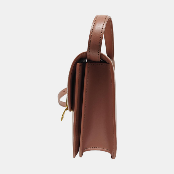 CLASSIC BOX Small Calfskin Beige