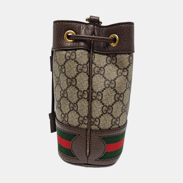 Ophidia Mini Monogram Coated Canvas Beige