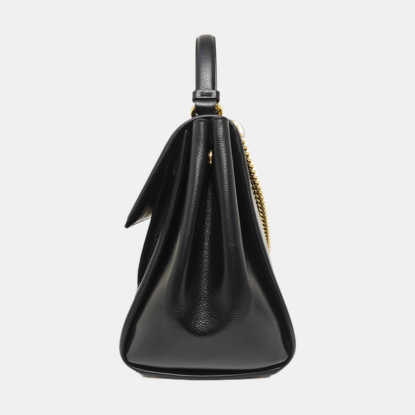 Calfskin Shoulder Bag Medium Black