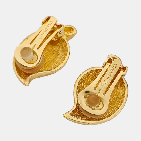 Metal Gold Clip On Earrings