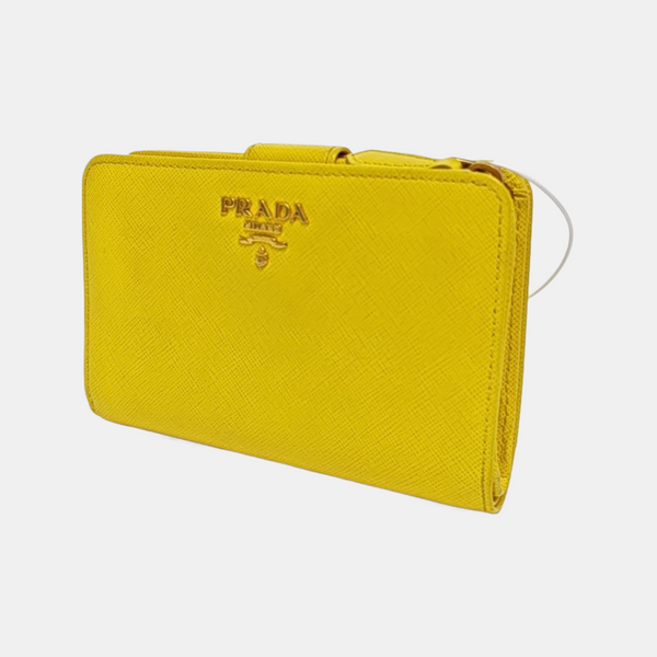 Saffiano Calfskin Wallet Yellow