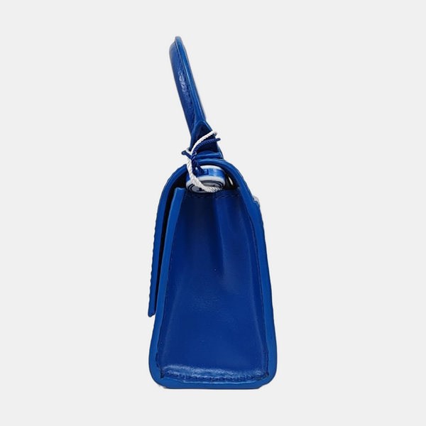 Authenticated pre-owned Hourglass Mini Calfskin Blue - Shoulder Bag at Looply