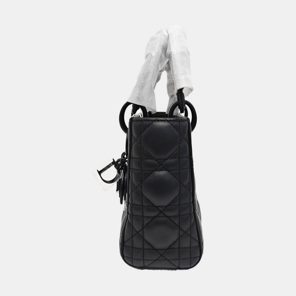Lady Dior Mini Cannage Calfskin Black