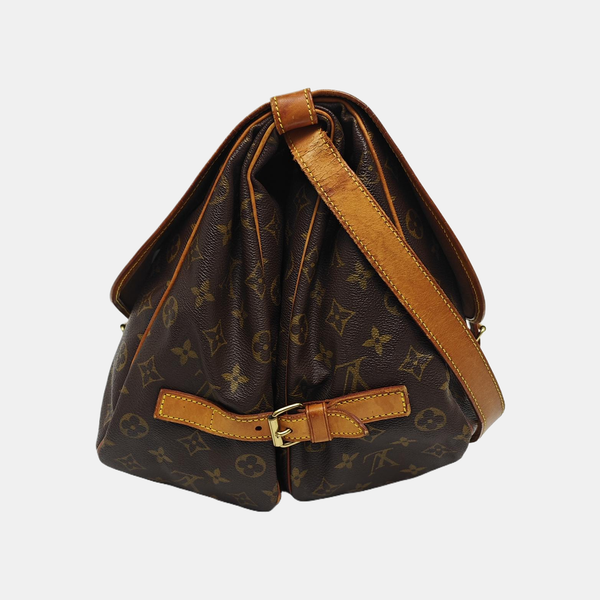 SAUMUR 35 Monogram Coated Canvas Brown