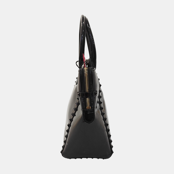 Rockstud Calfskin Black