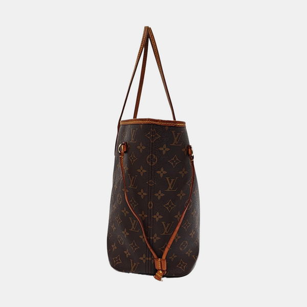 NEVERFULL MM Monogram Coated Canvas Brown