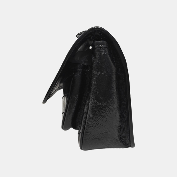NIKI Small Chevron Calfskin Black