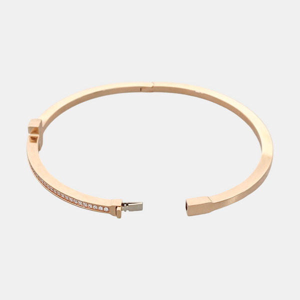 Tiffany T 18k Rose Gold Bangle