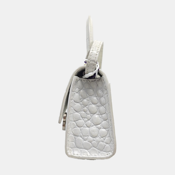 Hourglass Mini Calfskin White