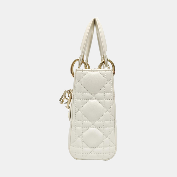 Lady Dior Mini Cannage Lambskin White