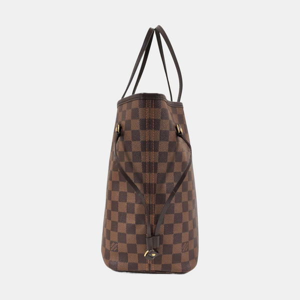 NEVERFULL MM Damier Ebene Coated Canvas Brown
