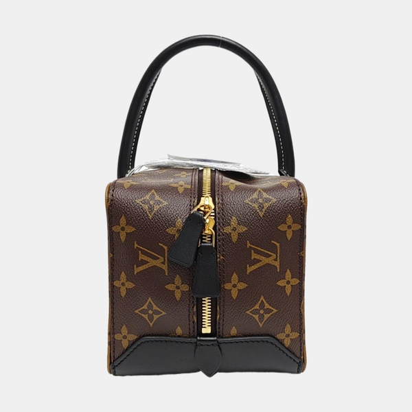 SQUARE Monogram Coated Canvas Brown