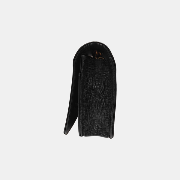 BOY CHANEL Mini Quilted Grained Calfskin Black