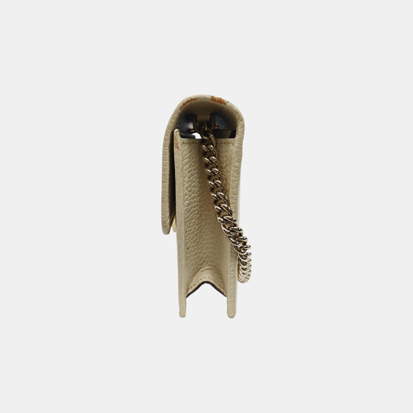 Interlocking G Small Calfskin Beige
