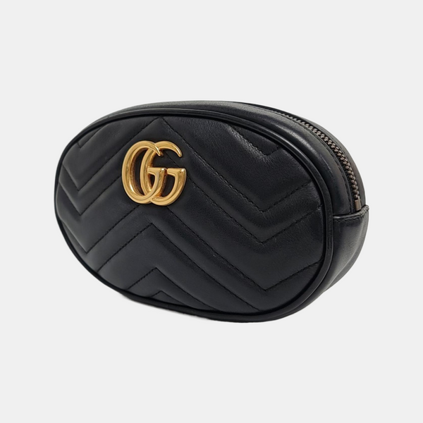 GG Marmont Quilted Calfskin Black