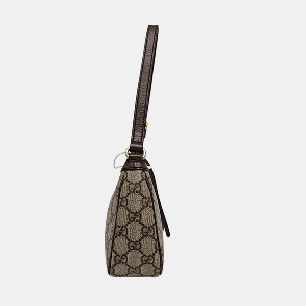 Ophidia Small Monogram Coated Canvas Brown