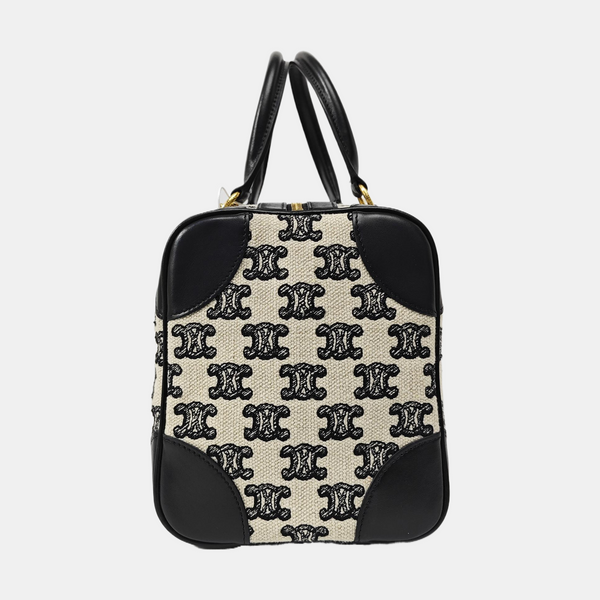 Fabric Shoulder Bag Small White