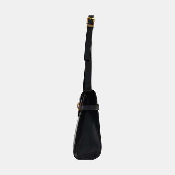 Authenticated pre-owned MANHATTAN Calfskin Black - Top Handle Bag at Looply