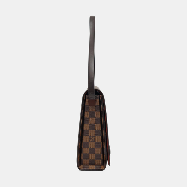 TRIBECA Damier Ebene Coated Canvas Brown