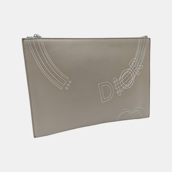 Calfskin Clutch Gray