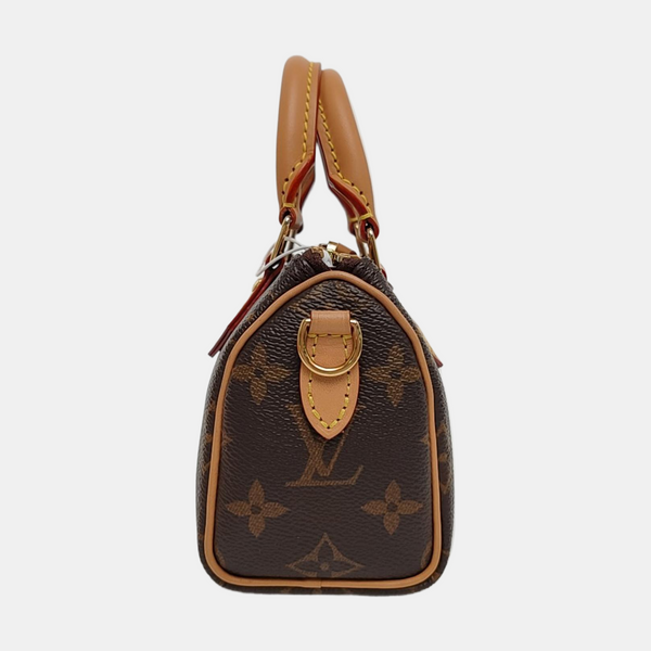 SPEEDY Nano Monogram Coated Canvas Brown