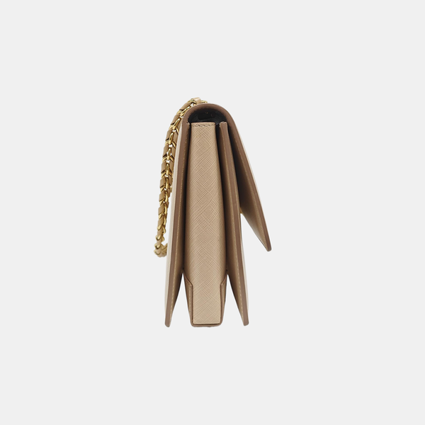 Calfskin Shoulder Bag Beige