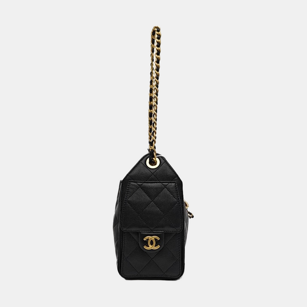CHANEL 25 Quilted Denim Blue