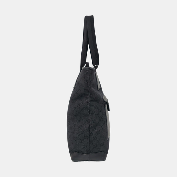 Monogram Canvas Tote Bag Black