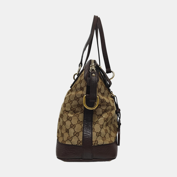 Monogram Canvas Tote Bag Brown