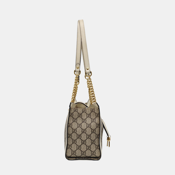 Padlock Small Monogram Coated Canvas Beige