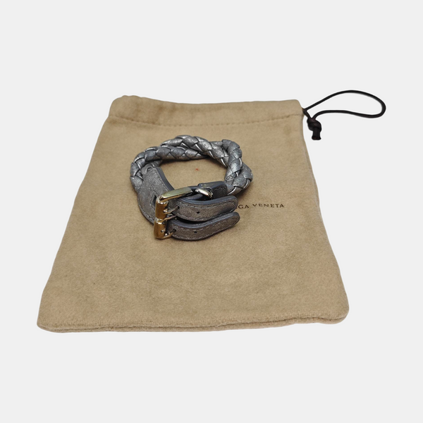 Leather Gray Bracelet