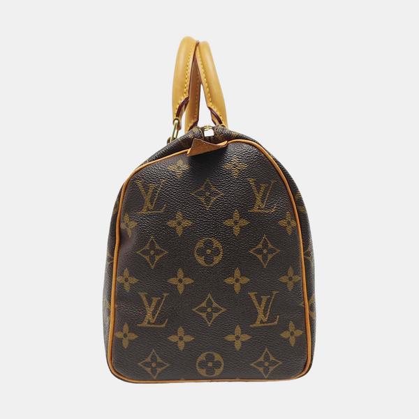 SPEEDY 25 Monogram Coated Canvas Brown