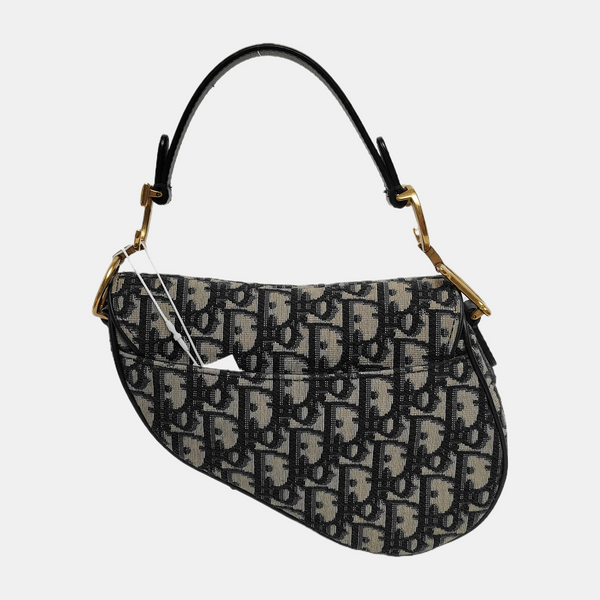 Saddle Mini Oblique Canvas Blue