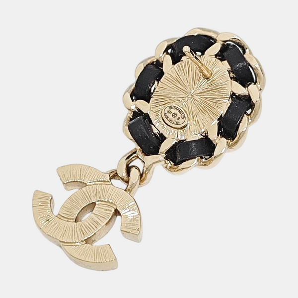 CC Logo Metal Gold Earrings