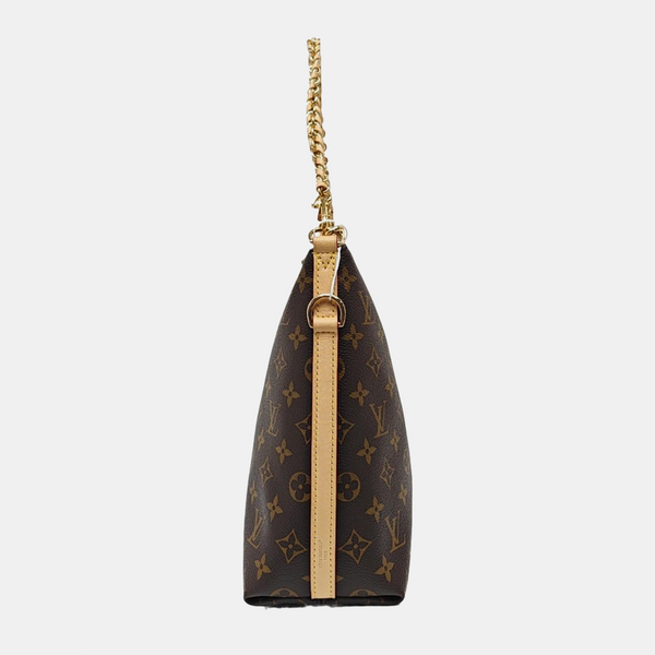 Monogram Coated Canvas Shoulder Bag Brown