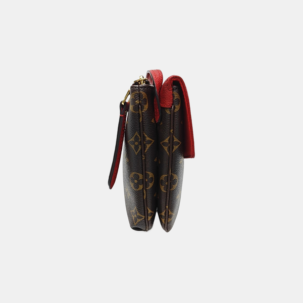 TWICE Monogram Coated Canvas Brown