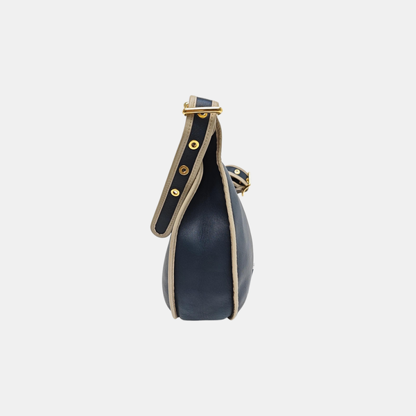 Calfskin Shoulder Bag Blue