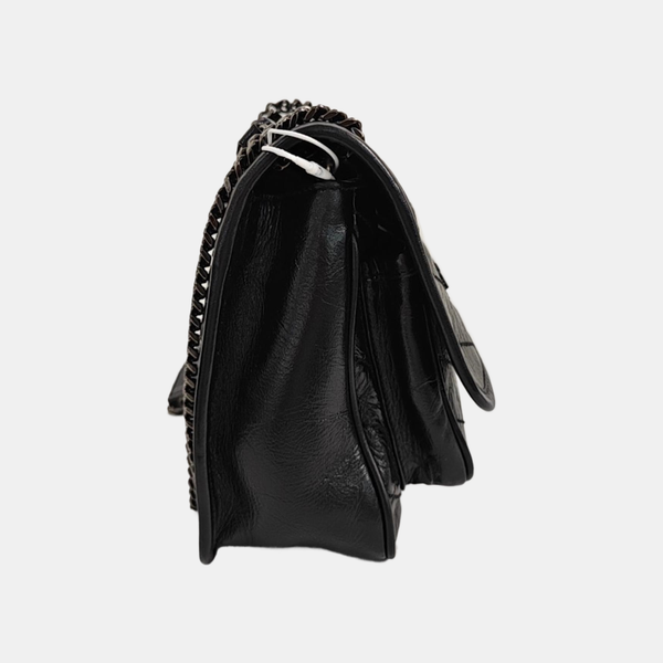 NIKI Small Chevron Calfskin Black