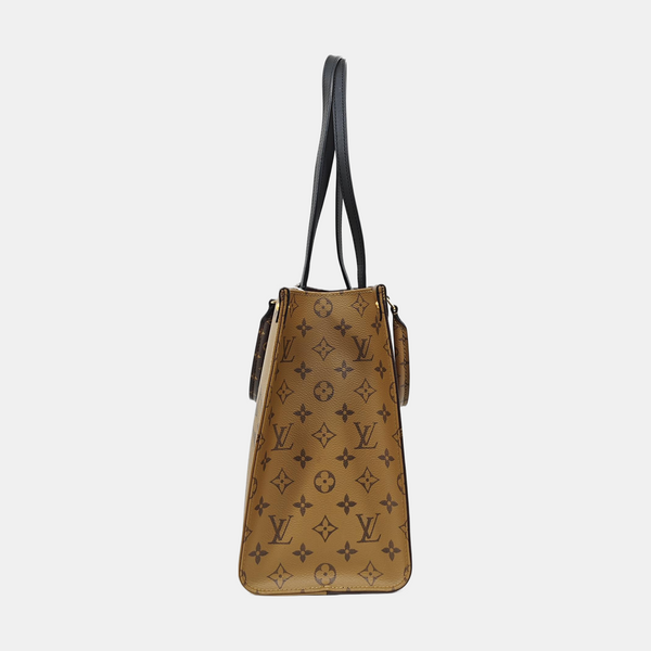 ONTHEGO MM Monogram Coated Canvas Brown