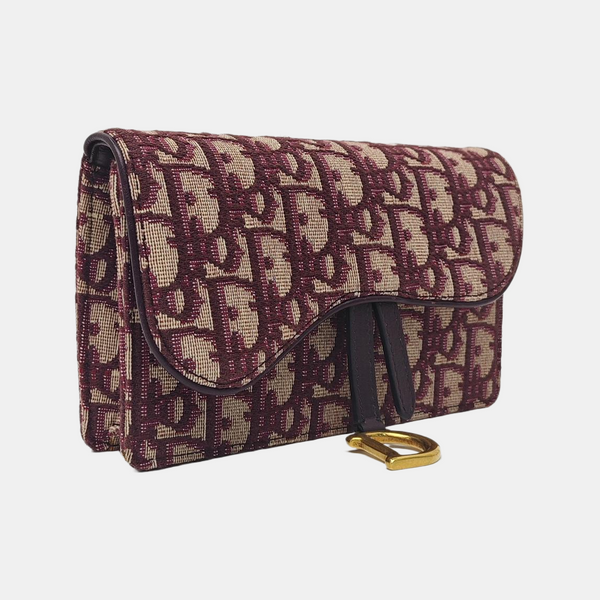 Saddle Mini Oblique Canvas Red