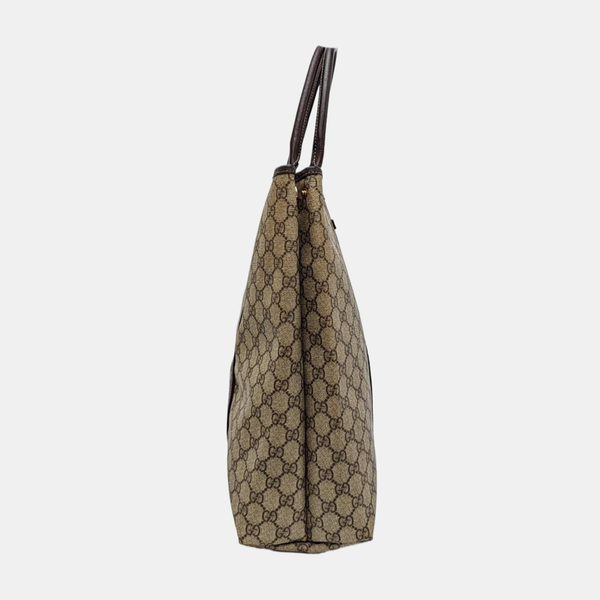 Monogram Coated Canvas Tote Bag Beige